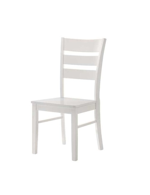 Set 2 Sedie in legno Lisa colore bianco schienale a tre fasce