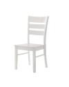 Set 2 Sedie in legno Lisa colore bianco schienale a tre fasce