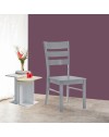 Set 2 Sedie in legno Lisa colore grigio schienale a tre fasce
