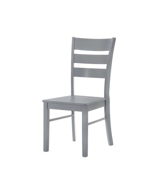 Set 2 Sedie in legno Lisa colore grigio schienale a tre fasce