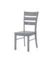Set 2 Sedie in legno Lisa colore grigio schienale a tre fasce