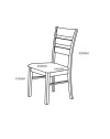 Set 2 Sedie in legno Lisa colore grigio schienale a tre fasce