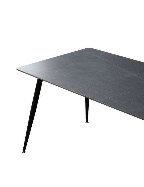 Tavolo top ceramica effetto marmo grigio opaco Mila 140x80