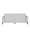 Divano con carrello estraibile e schienale ribaltabile Derry 3 posti tessuto grigio chiaro 217x85x88H