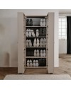 Scarpiera cashmere 2 ante con scomparti Lugo02A 74x34x181