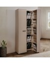 Scarpiera cashmere 2 ante con scomparti Lugo02A 74x34x181