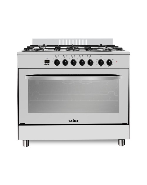 Cucina a gas Samet Stromboli 90x60 cm con forno e grill elettrici – Inox Classe A