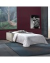 Divano letto 3 posti Era in tessuto tortora con materasso memory 210x100x110H