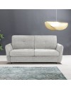 Divano letto 3 posti Marea tessuto grigio chiaro 205x100x102H materasso 20 cm.
