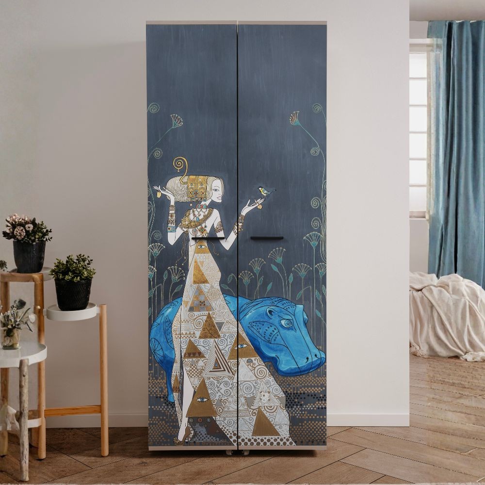 Scarpiera Hippo02 2 ante art collection Mauro Bergonzoli 74x34x181,5h