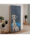 Scarpiera Hippo02 2 ante art collection Mauro Bergonzoli 74x34x181,5h