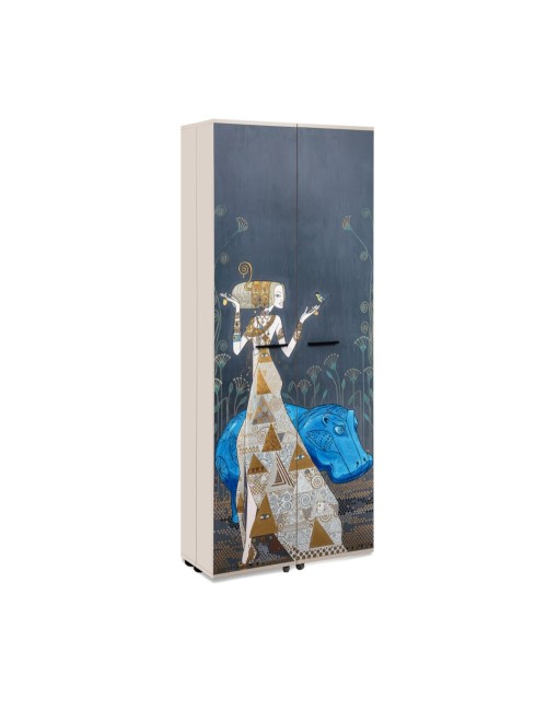 Scarpiera Hippo02 2 ante art collection Mauro Bergonzoli 74x34x181,5h