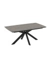 Tavolo allungabile Verano piano cemento e base nera 180/240x100x76H