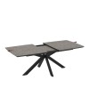 Tavolo allungabile Verano piano cemento e base nera 180/240x100x76H
