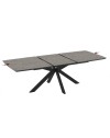 Tavolo allungabile Verano piano cemento e base nera 180/240x100x76H