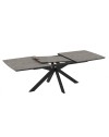 Tavolo allungabile Verano piano cemento e base nera 180/240x100x76H