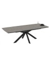 Tavolo allungabile Verano piano cemento e base nera 180/240x100x76H