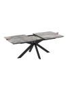 Tavolo allungabile Verano piano effetto marmo arabesque nero e base nera 180/240x100x76H