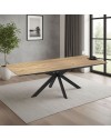 Tavolo allungabile Verano piano rovere e base nera 180/240x100x76H