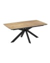 Tavolo allungabile Verano piano rovere e base nera 180/240x100x76H