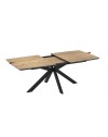 Tavolo allungabile Verano piano rovere e base nera 180/240x100x76H