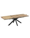 Tavolo allungabile Verano piano rovere e base nera 180/240x100x76H