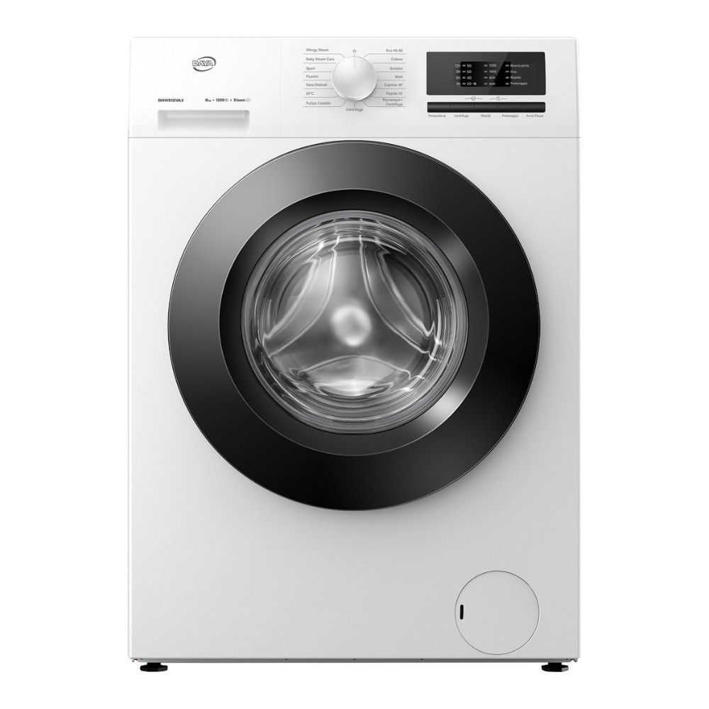 Lavatrice Daya DHW812IVA3 carica frontale 8 kg Inverter 1200 giri bianco classe A