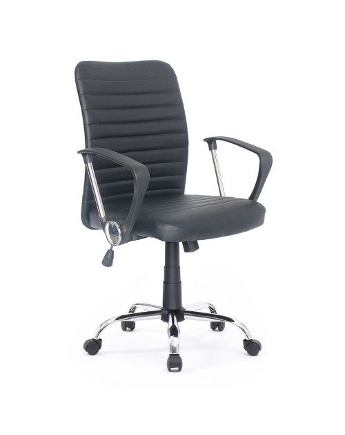 Poltrona ufficio base cromata Asgar colore nero