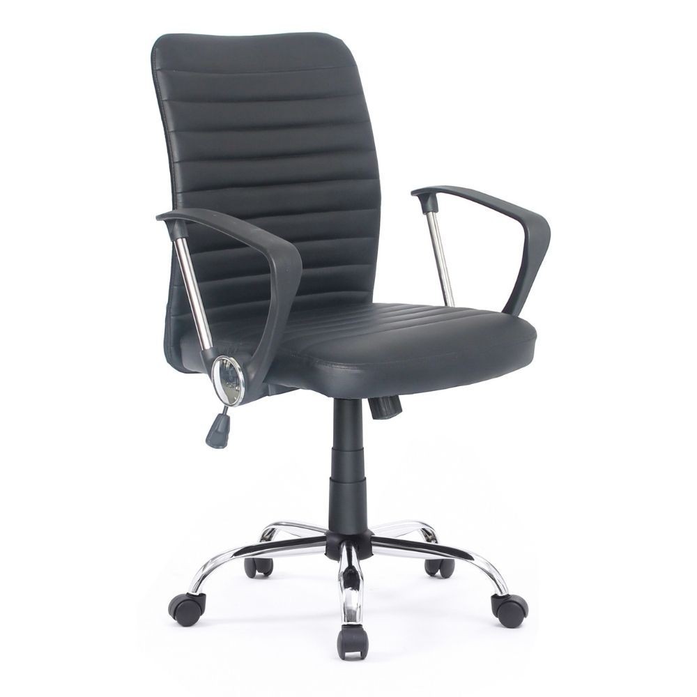 Poltrona ufficio base cromata Asgar colore nero
