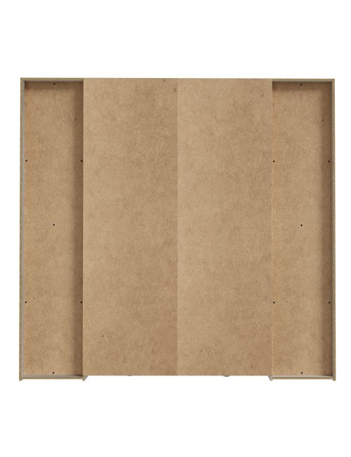 Armadio Teodoro 4 ante rovere e bianco con ante scorrevoli e battenti 200x61x190H