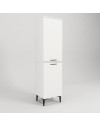 Mobile Multiuso Singa Bianco con Cesto Porta Biancheria e Ripiani – 180 cm