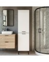 Mobile Multiuso Singa Bianco con Cesto Porta Biancheria e Ripiani – 180 cm