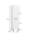 Mobile Multiuso Singa Bianco con Cesto Porta Biancheria e Ripiani – 180 cm