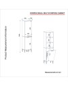 Mobile Multiuso Singa Bianco con Cesto Porta Biancheria e Ripiani – 180 cm