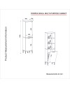 Mobile Multiuso Singa Bianco con Cesto Porta Biancheria e Ripiani – 180 cm