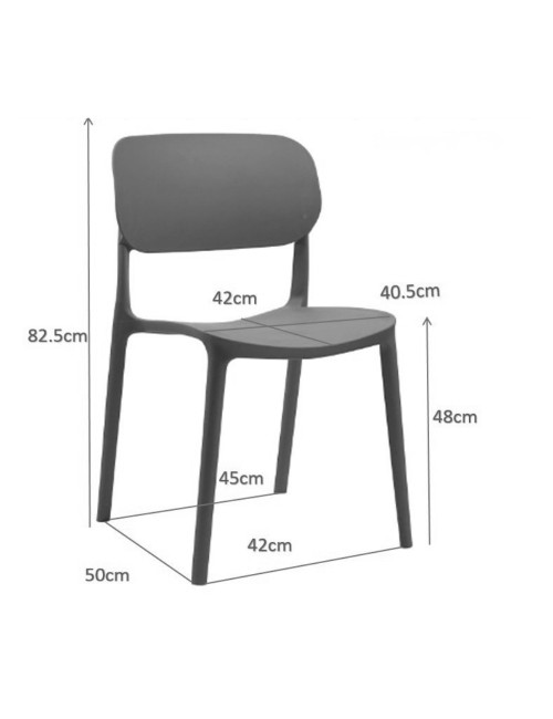 Set 4 Sedia in Polipropilene Loop Impilabili Cashmere – Design Moderno e Leggero