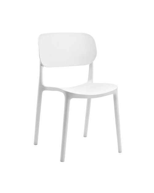 Set 4 Sedia in Polipropilene Loop Impilabili Bianco – Design Moderno e Leggero
