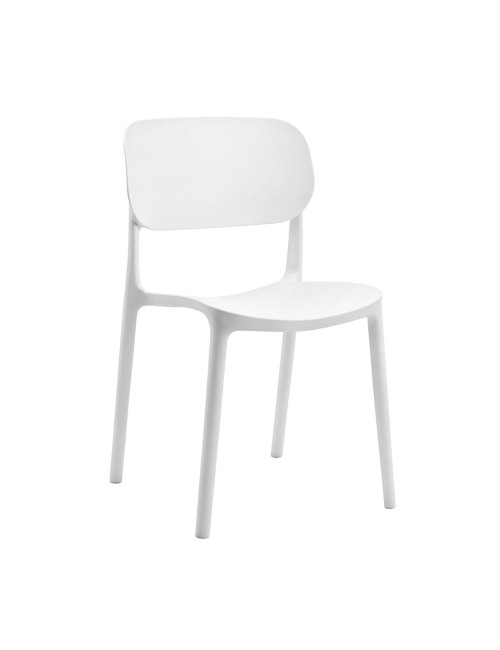 Set 4 Sedia in Polipropilene Loop Impilabili Bianco – Design Moderno e Leggero