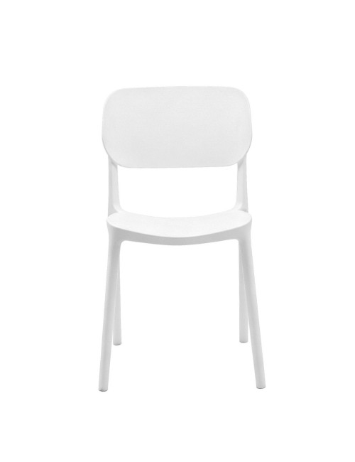 Set 4 Sedia in Polipropilene Loop Impilabili Bianco – Design Moderno e Leggero