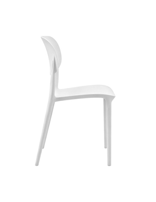 Set 4 Sedia in Polipropilene Loop Impilabili Bianco – Design Moderno e Leggero