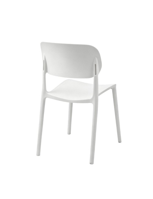Set 4 Sedia in Polipropilene Loop Impilabili Bianco – Design Moderno e Leggero
