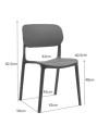 Set 4 Sedia in Polipropilene Loop Impilabili Bianco – Design Moderno e Leggero