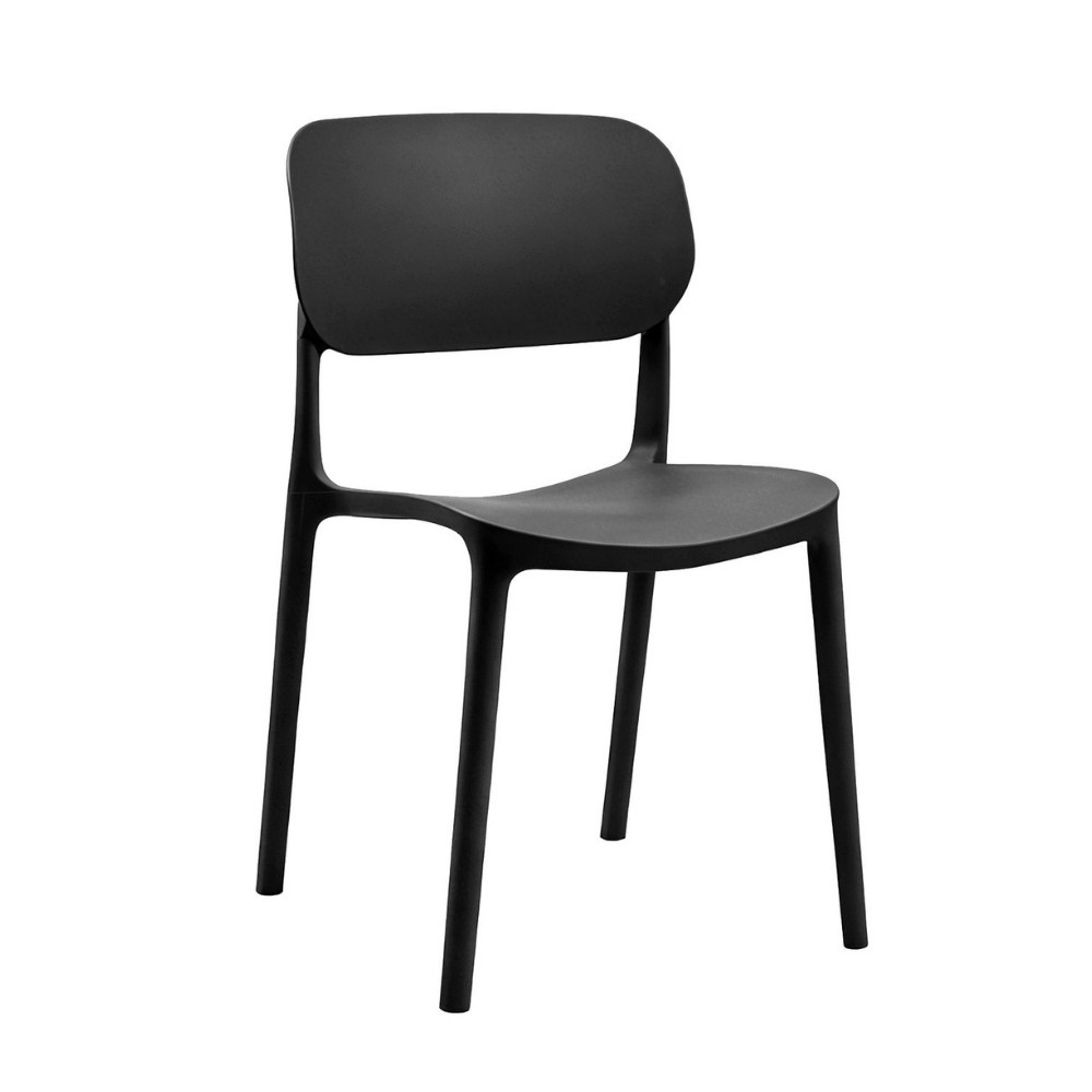 Set 4 Sedia in Polipropilene Loop Impilabili Grigio Scuro – Design Moderno e Leggero