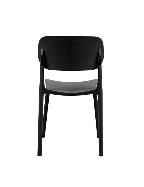 Set 4 Sedia in Polipropilene Loop Impilabili Grigio Scuro – Design Moderno e Leggero