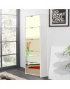 Scarpiera specchio Koblenz 5 ante ribalta colore bianco