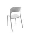 Set 4 Sedia in Polipropilene Vela Impilabili Bianco – Profilo Curvo e Design Essenziale