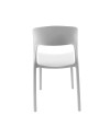 Set 4 Sedia in Polipropilene Vela Impilabili Bianco – Profilo Curvo e Design Essenziale