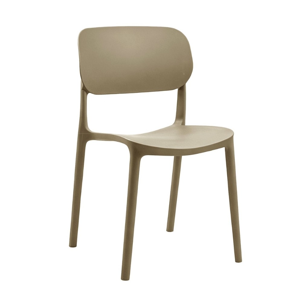 Set 4 Sedia in Polipropilene Loop Impilabili Tortora – Design Moderno e Leggero