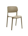 Set 4 Sedia in Polipropilene Loop Impilabili Tortora – Design Moderno e Leggero