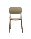 Set 4 Sedia in Polipropilene Loop Impilabili Tortora – Design Moderno e Leggero